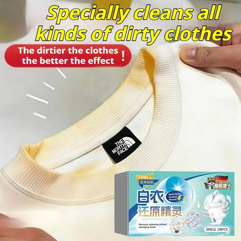 RK8M White Clothing Restoring Spirit ซักรีดเม็ดฟู่ - Yellowing & Stain Removal, Bleaching, สีแก้ไข &