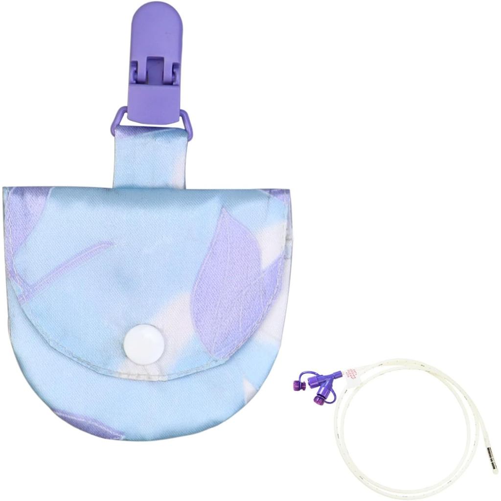 2 แพ็คกันน้ํา Feeding Tube กระเป๋า Snap สําหรับ NJ Nasoctric Tube Storage Pocket NG Tube Holder