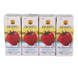 🍅น้ำมะเขือเทศ🍅#สูตรโซเดียมต่ำดอยคำ 36กล่องBBF 26/02/2027พร้อมส่ง