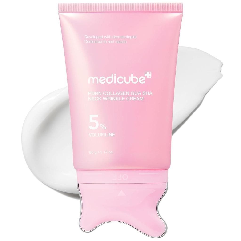 MedicubePDRNCollagenGuaShaNeckWrinkle|เครื่องนวด InGuaSha ในตัวพร้อมVolufiline5%|กระชับ,คอนทัวร์Care