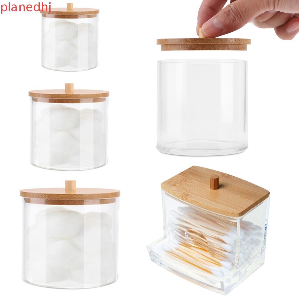 PLANED Qtips Holder อะคริลิคมัลติฟังก์ชั่นสําหรับอุปกรณ์ห้องน้ําคอนเทนเนอร์เครื่องประดับห้องน้ํา Jar