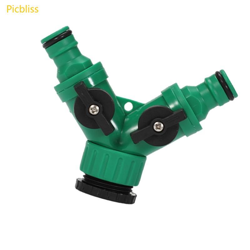 Picbliss พลาสติก Garden Hose Splitter สําหรับบ้านและสวนใช้ฟังก์ชั่น Y Shape 2 วิธี Hosetail Splitter