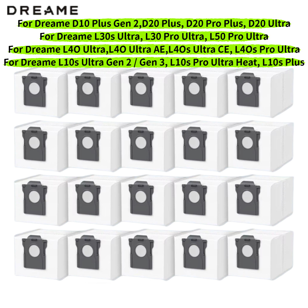 ถุงเก็บฝุ่นเหมาะสําหรับ Dreame D10 Plus Gen 2, D20 Ultra, L10s Ultra Gen 2 / Gen 3, L10s Plus, L30s 