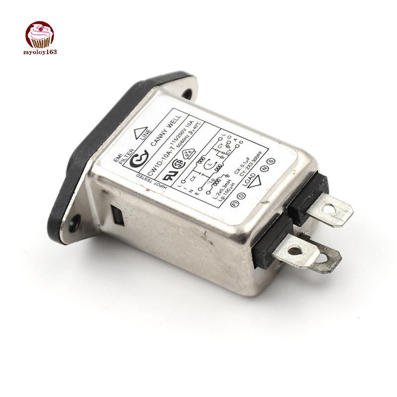 Myoloy 1PCS EMI RFI Filter AC 250V 10A CW1D-10A-T Suppressor Power Line ตัวกรองเสียงรบกวน
0
0
0
0
0