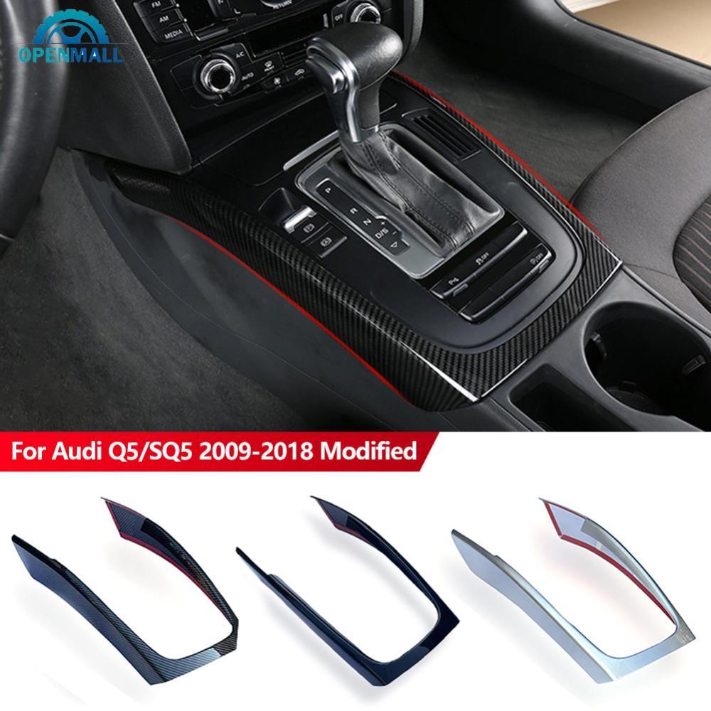 OPENMALL ภายในรถคอนโซลกลางเกียร์กรอบตกแต่งฝาครอบอุปกรณ์เสริมสําหรับ Audi Q5/SQ5 2009-2018 ดัดแปลง F5
