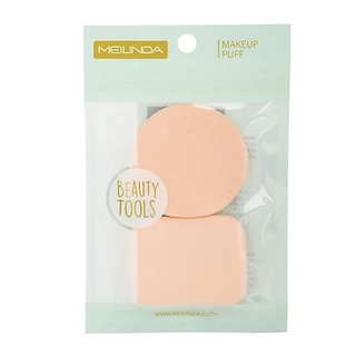 MEILINDA Dual Soft Powder Puff พัฟแต่งหน้า รุ่น แพ็คเดียว หรือคู่ เหลี่ยม กลม