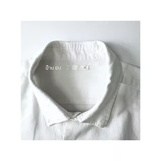 เสื้อเชิ้ตสีขาว UNIQLO MUJI GU ผ้าลินิน แขนสั้น แขนยาว คอปก