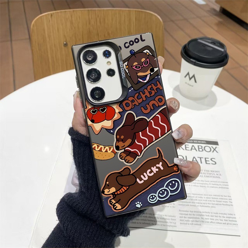 เคสโทรศัพท์อินเทรนด์ Dachshund Puppy เหมาะสําหรับ Samsung A05S/A135G/S22ULTRA/A555G/S24FE/S25ULTRA/S