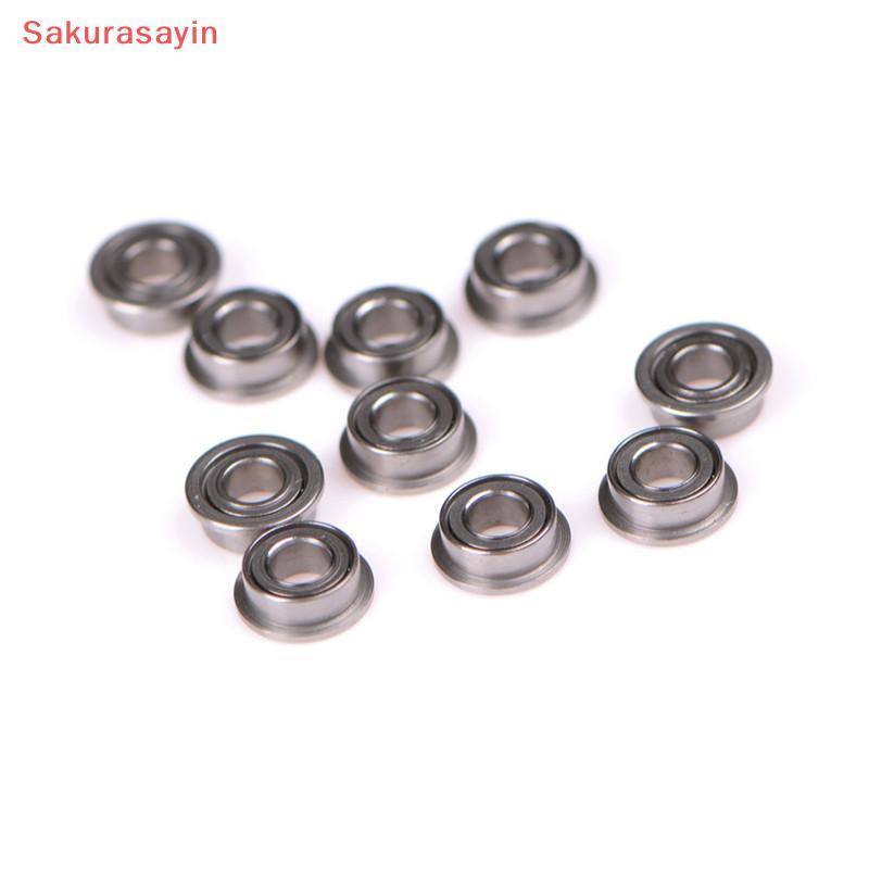 {Sakurasayin} 10PCS MF63zz Mini Metal Double Shielded Flange Ball Bearings (3mmX6mmX2.5mm) ใหม่