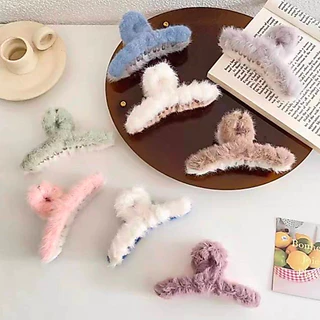 GH-กิ๊บหนีบผม ขนมิ้ง ทูโทน ขนาดใหญ่ 13 cm (พร้อมส่งจากไทย)
