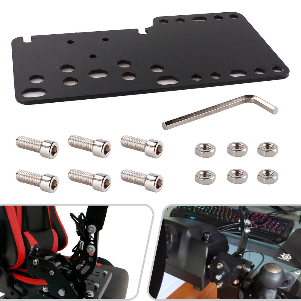 Racing Simulator Handbrake Shifter อะแดปเตอร์แผ่นยึด Multi-Hole สําหรับจอยสติ๊ก Handbrake Universal 