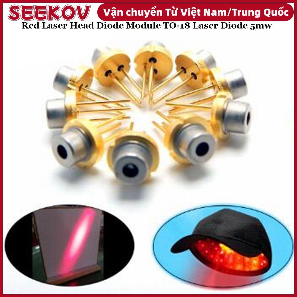 SEKOV 1/2/5/10 ชิ้นหัวเลเซอร์สีแดง 5mw DIY Lab การเผาไหม้กําลังสูงอินฟราเรด