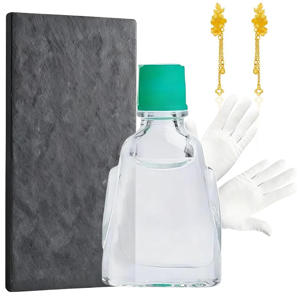 Gold Test Kit Scratch Stone 10K 14K 18K 22K 24K Tester Gold Silver Test Solutions herazph