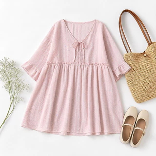 เสื้อ อก52-60นิ้วงารสาวอวบอ้วน งานผ้าโรซี่น่ารักผ้าไม่ต้องรีด bigsize plussize