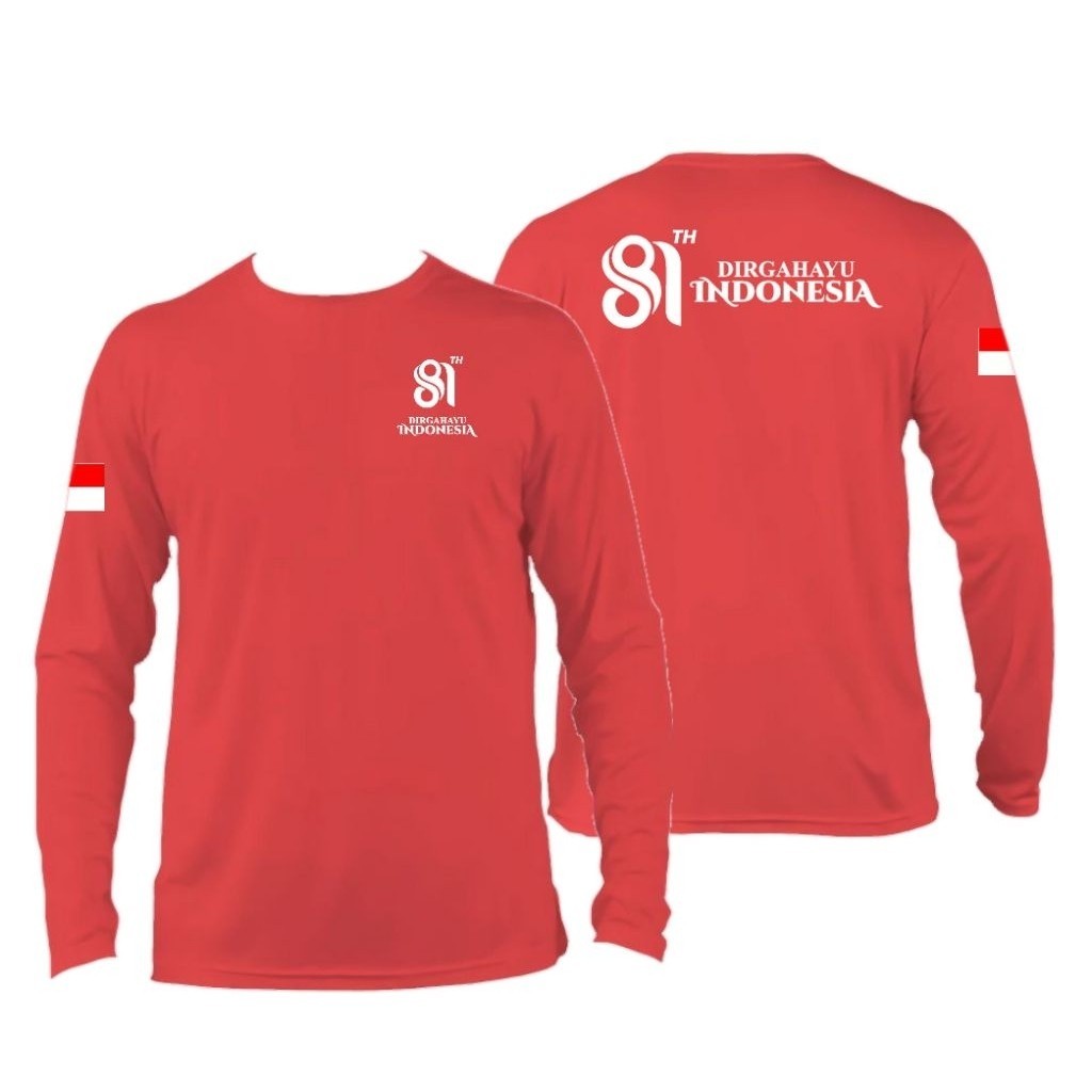 เสื้อยืด LONGSLEEVE สําหรับวันที่ 77TH INDONESIAN INDEPENDENCE