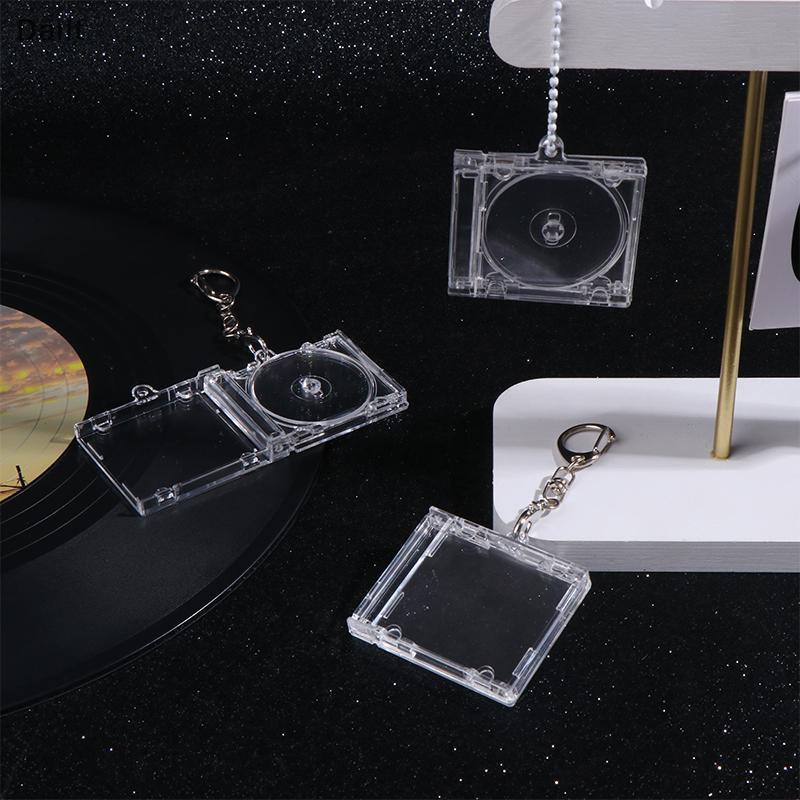 Dailt อุปกรณ์ต่อพ่วงที่ระลึกอัลบั้มเปล่า Mini CD Case พวงกุญแจ CD Player รูปจี้กุญแจสําหรับ DIY Bapa แขวนตกแต่ง (TH)