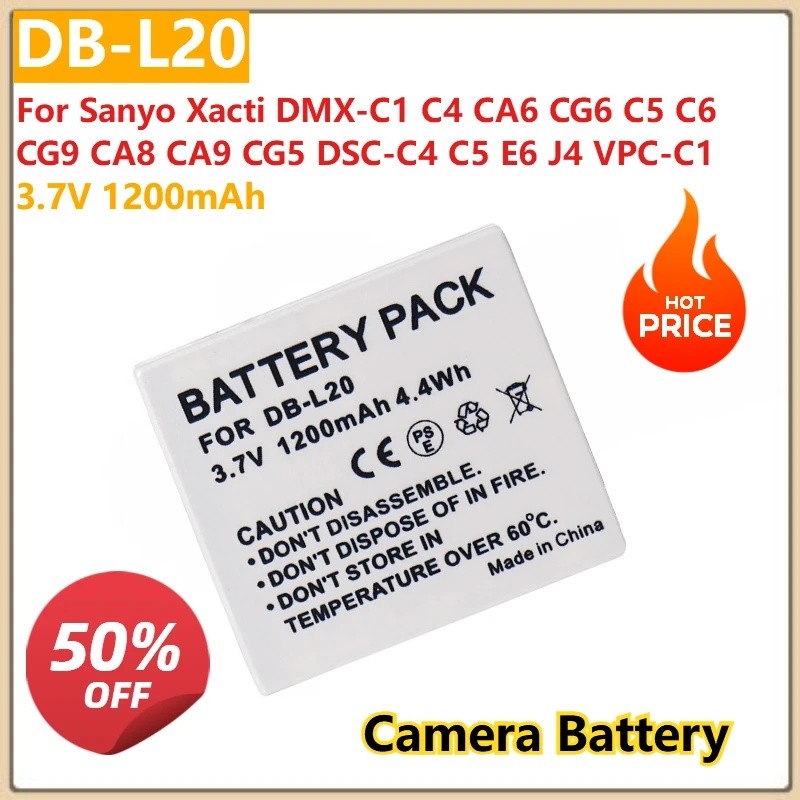 สําหรับ Sanyo Xacti DMX-C1 C4 CA6 CG6 C5 C6 CG9 CA8 CA9 CG5 DSC-C4 C5 E6 J4 VPC-C1 เปลี่ยนแบตเตอรี่ก