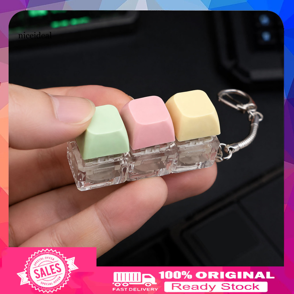 [ดี] Tactile Clicky Desk Toy Fidget Mechanical Keyboard Toy 3/4-keys Mechanical Keyboard Fidget Toy 