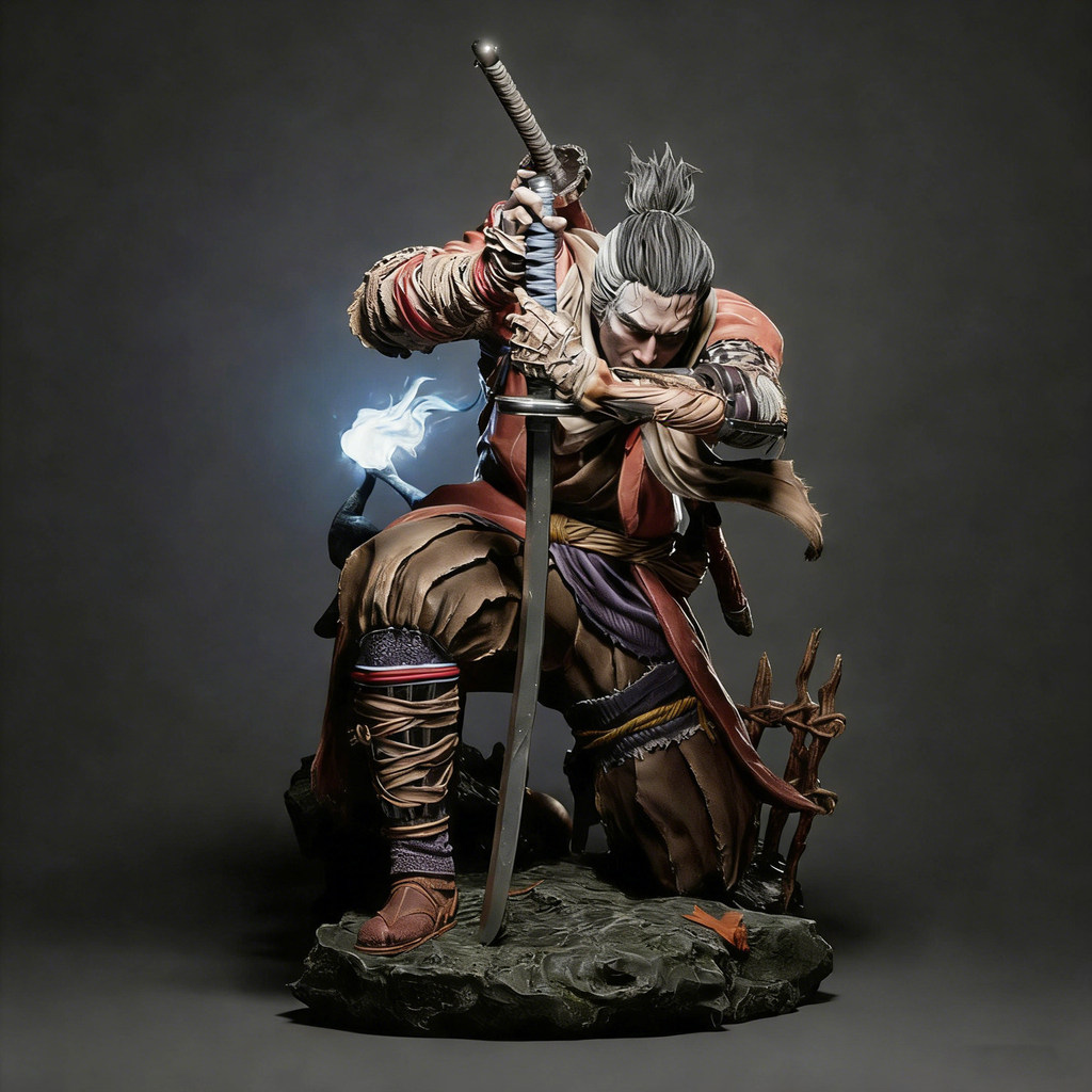 ไฟล์สำหรับพิมพ์ 3D ไฟล์ข้อมูล STL โมเดล 3D พริ้นท์ เซคิโร่ Sekiro แขนเดียว Sekiro: Shadows Die Twice