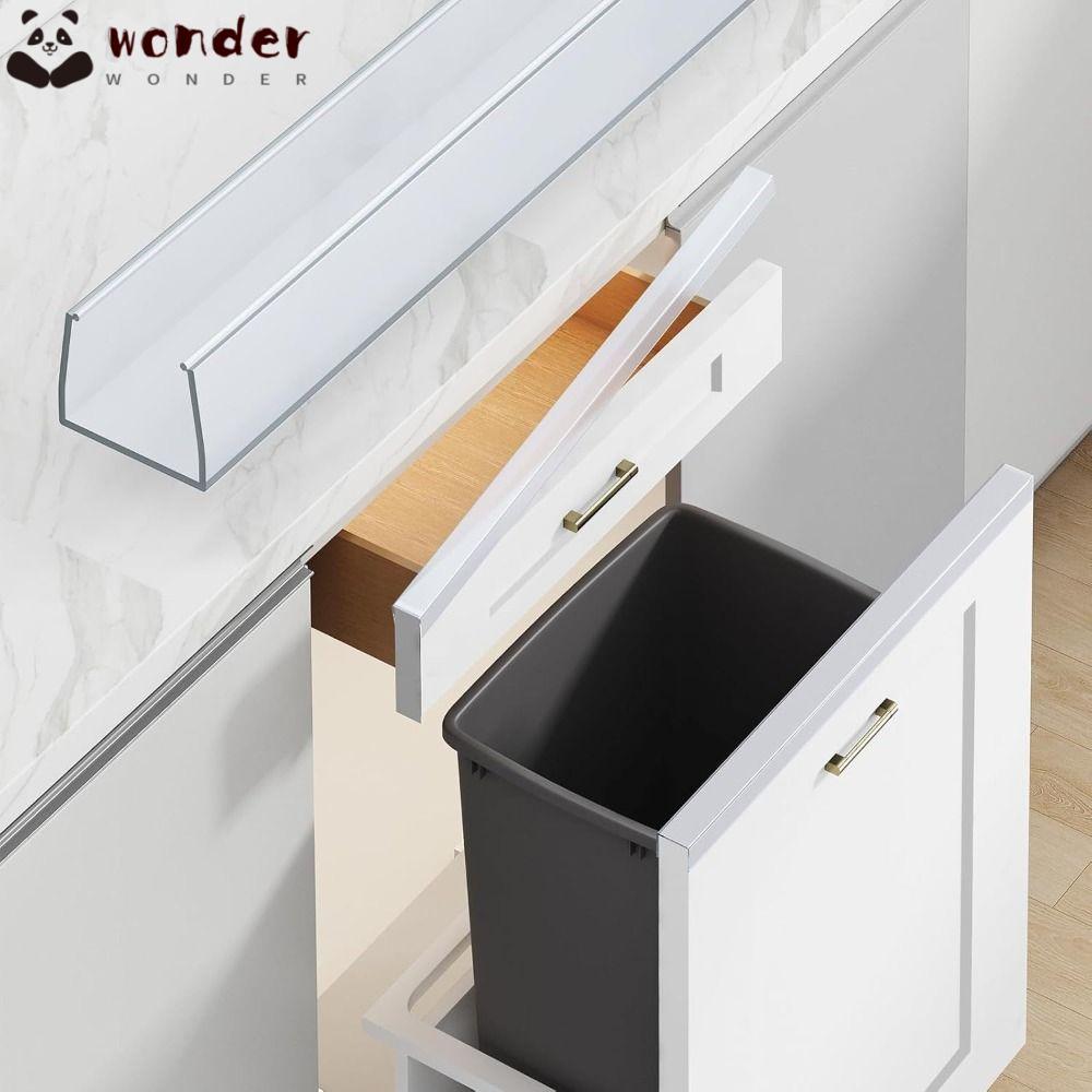 WONDER 1/2/4PCS เฟอร์นิเจอร์ขอบ Protector, PVC 45 ซม.U Channel Edge Guard, โปร่งใส Clamp-On โครงสร้างเสริม Sidewalls ตู้ประตู Protector ลิ้นชักด้านหน้า