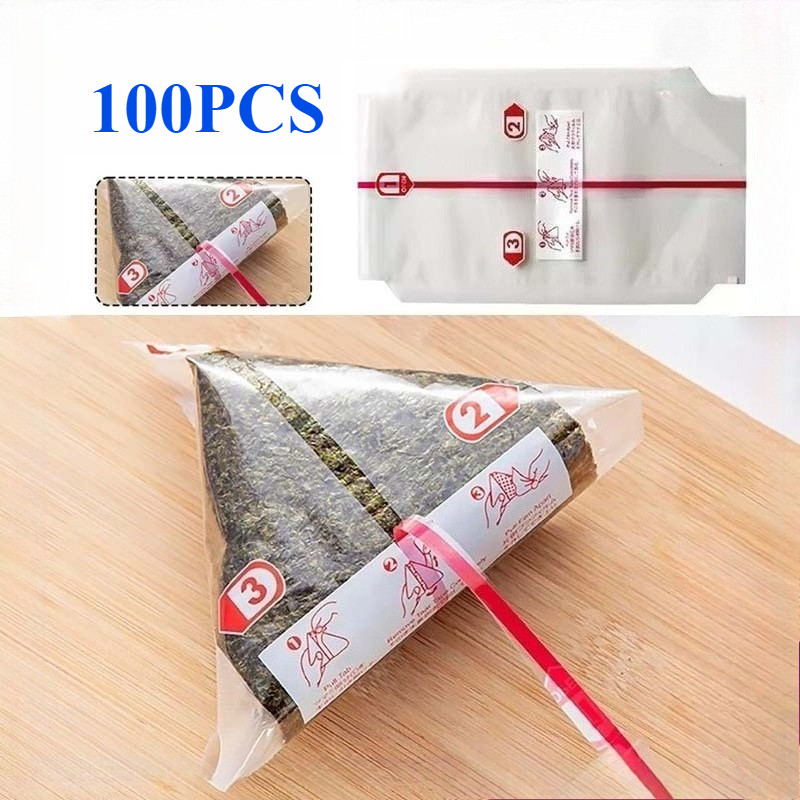 Onigiri Wrapper 100 แผ่น Onigiri Triangle Wrapper Sushi Nori Onigiri Wrapper