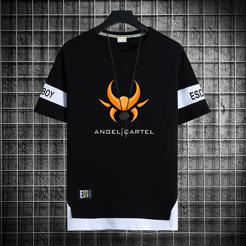 EVE Online Angel Cartel Horn Totel Faction โลโก้พิมพ์แขนสั้น T เสื้อ Unisex ฤดูร้อน Sci-fi Space เกม