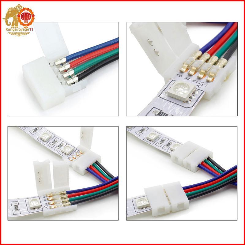 [RG1] 1pcs 4pin 10 มม.RGB LED Strip Connector ฟรีเชื่อมสําหรับ 5050 SMD RGB LED Strip Connector อุปก