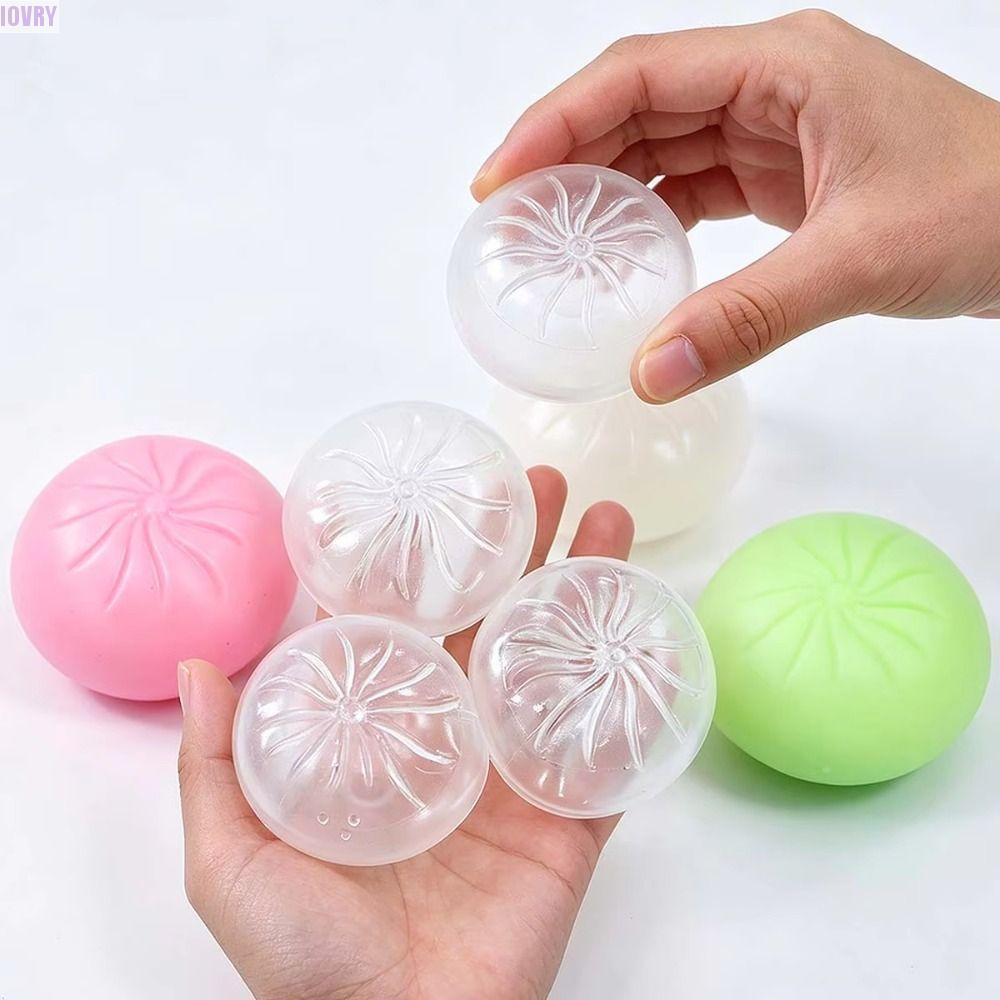 IVORY Dumpling Squishy, โฟมลูกปัดเติม Soft TPR DIY Empty Ball Skin, Reusable ยืดหยุ่น Fidget พร้อมปลั๊ก Handmade Ball ผิวเด็กของขวัญ