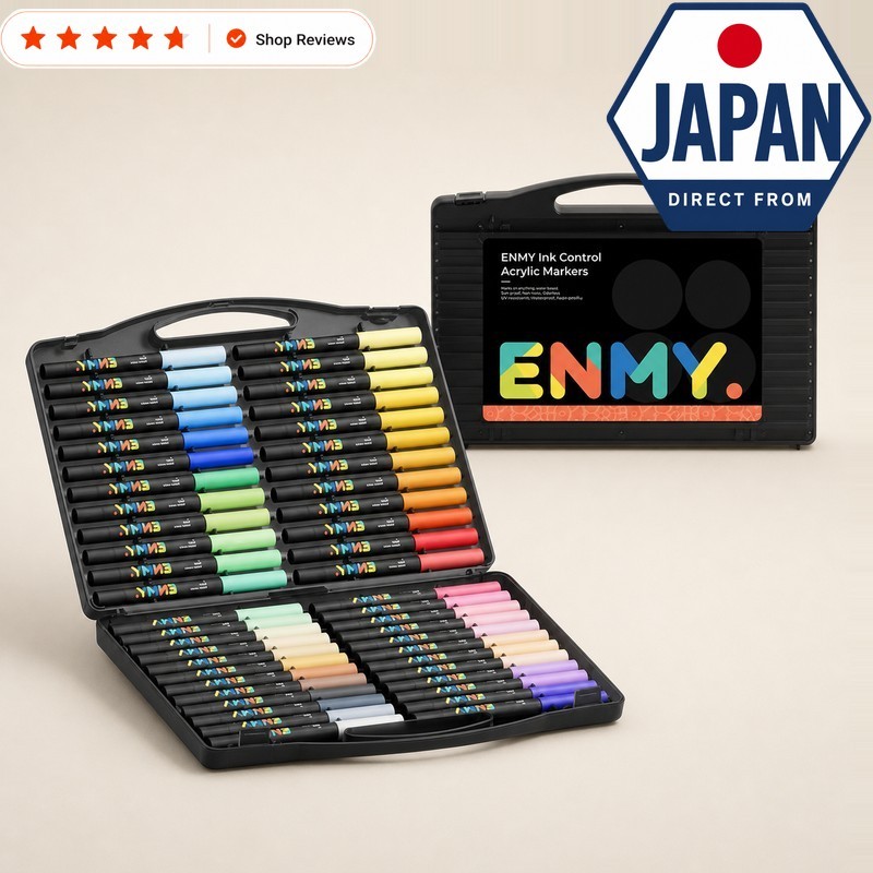 Acrylic Paint Marker Pen ENMY Brush Tip Water Based - For Fabric Canvas Glass Wood Textile Illustrat