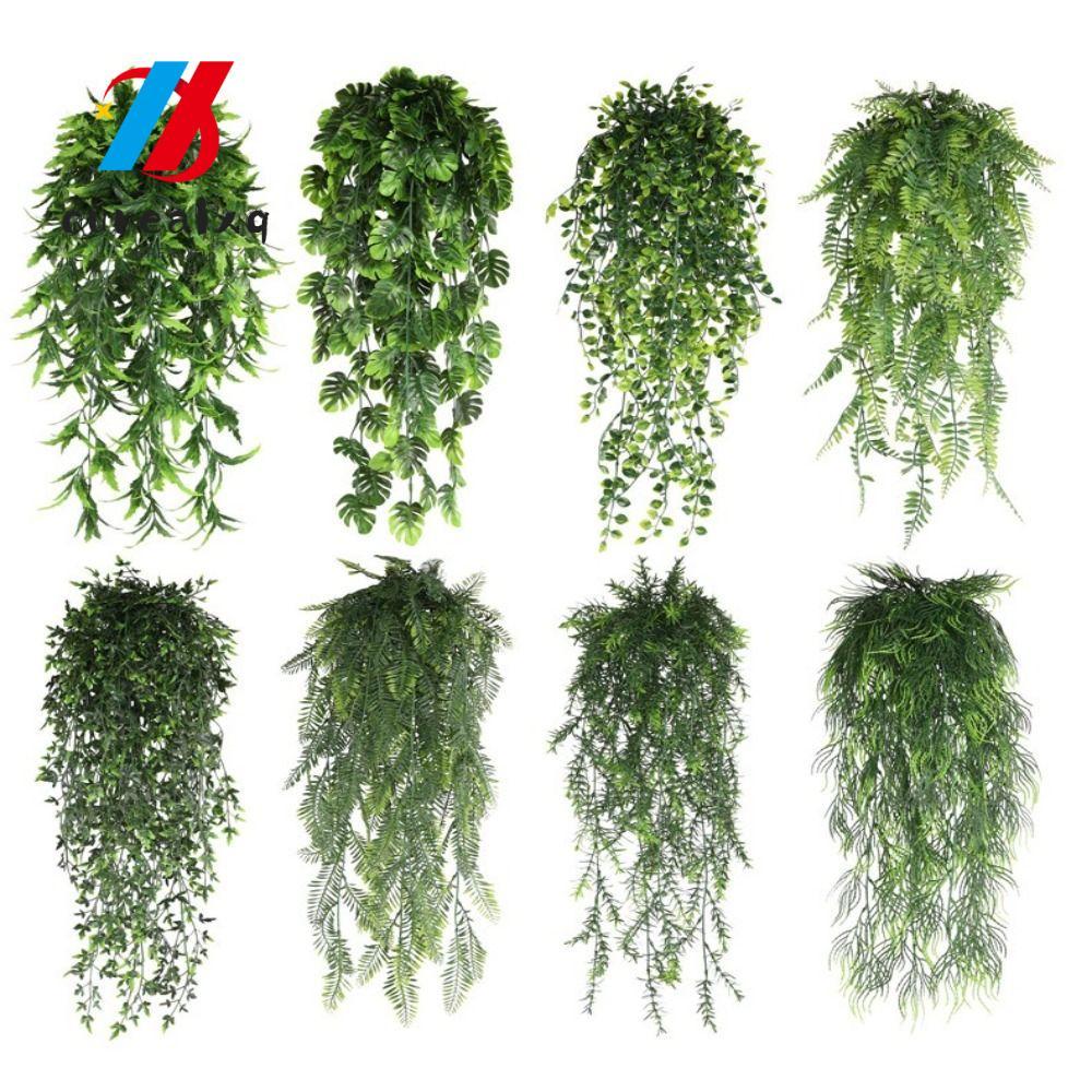 OUREAPH ประดิษฐ์แขวน Vines, 80 ซม.ความยาว 5 หัวประดิษฐ์ Ivy Vines, พลาสติกพลาสติกใบสีเขียวสี Leaf Gr