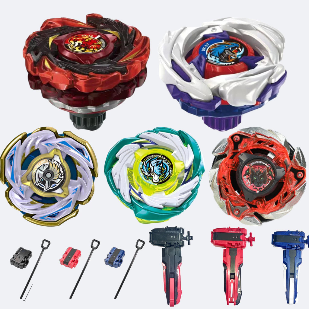 Beyblade X BX00-01 UX-17 CX-12F CX-00 CX-08 CX-08-01 baybad brust Launcher ของเล่นเด็กโลหะผสม gyrosc