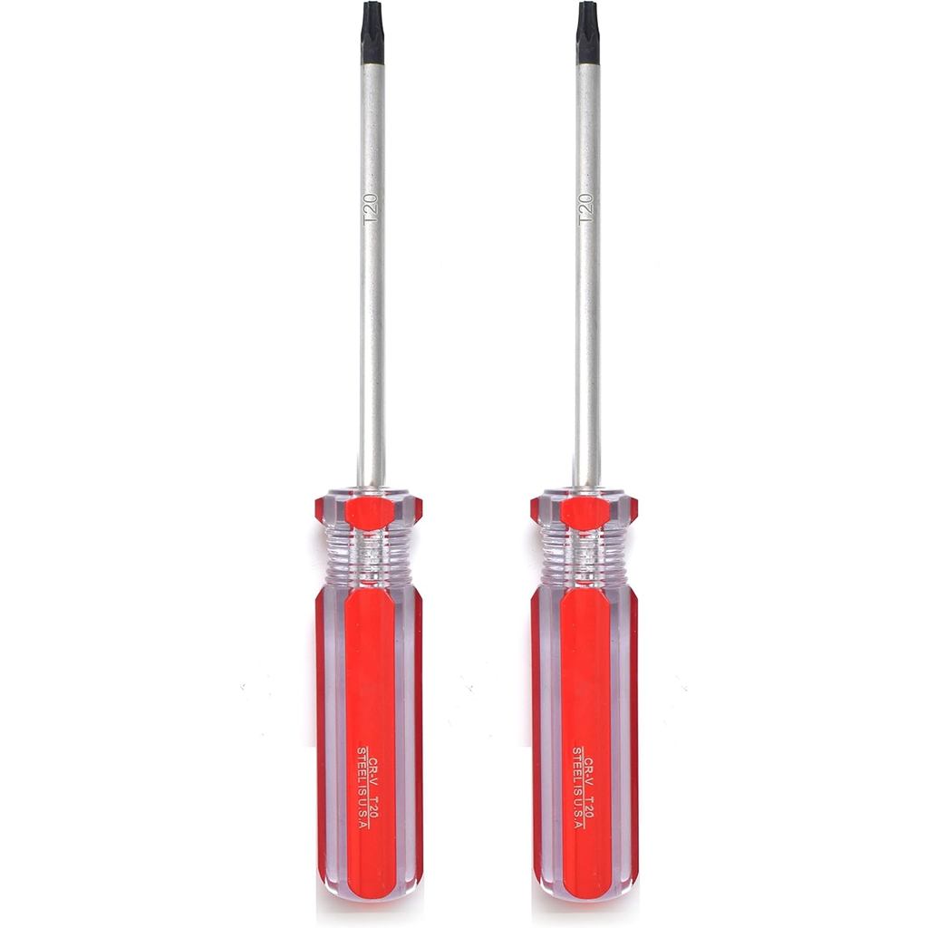 T20H Torx ไขควง 2 ชิ้น, SKZIRI 2 แพ็ค T20 Torx ไขควงรักษาความปลอดภัยพร้อมปลายแม่เหล็ก (T20)