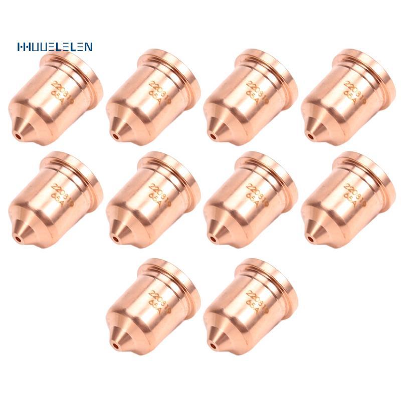 [Promeote H]10 ชิ้น 220819 65A หัวฉีด Fit สําหรับวัสดุสิ้นเปลืองไฟฉายตัดพลาสม่า 65/85/105