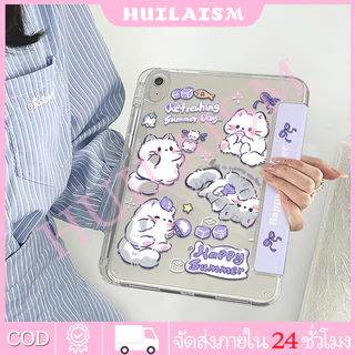 💥พร้อมส่ง💥 เคสอะคริลิคแบบพับ 3+Y สำหรับ iPad รุ่นที่ 11 A16/10/ 9/8, Pro 11/13, Air 7/6/5/4 ลายการ์ตูนแมว