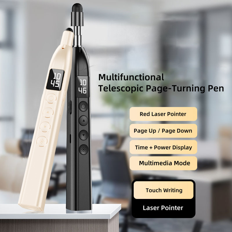 4 IN 1 Wireless PowerPoint Pointer และ Clicker มัลติฟังก์ชั่นพลิกปากกาสําหรับ Powerpoint Presentatio