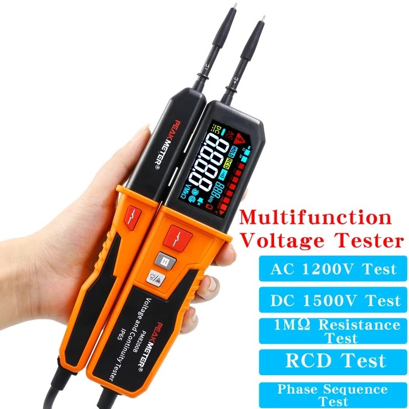 1U7A PM8200B การวัดแรงดันไฟฟ้า AC/DC อัจฉริยะกันน้ํากันฝุ่นพร้อมการตรวจจับ RCD และการตรวจจับขั้ว