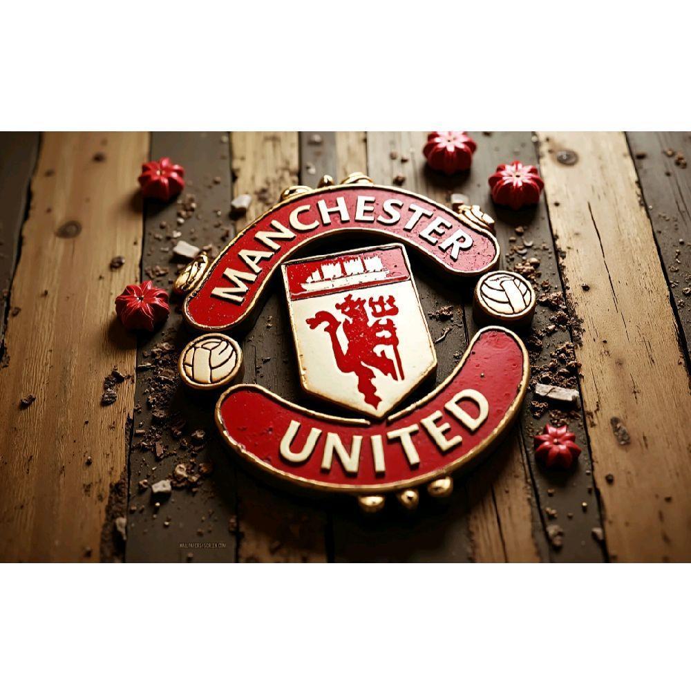 สติ๊กเกอร์ Manchester United MU ลามิเนตไวนิลกันน้ําเคลือบเงา ขนาด 30x45cm