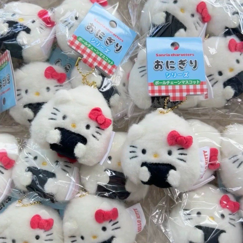 Sanrio Rice Ball Sushi hellokitty Plush kt Cat กระเป๋านักเรียนจี้ตุ๊กตา#84alqlkj#