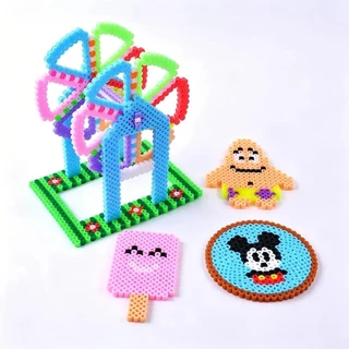 เม็ดบีทรีดร้อน 221สี ลูกปัดรีดร้อน 2.6mm 1000เม็ด Diy Perler Beads คุณภาพสูง เม็ดสม่ำเสมอ ไม่มีครีบ