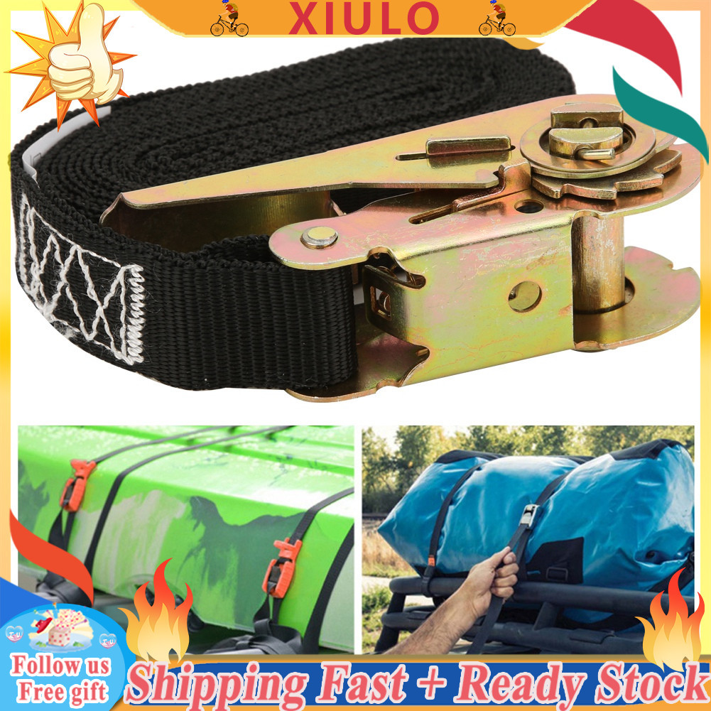 Xiulo 12ft Bundling Belt Polypropylene Nylon Tensioner Strap for Canoe Kayak Baggage Rack Heavy Duty