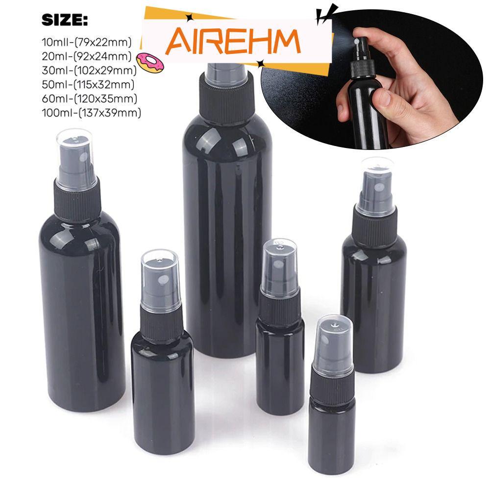 AIRE1HM 1 ชิ้นรดน้ําขนาดเล็ก,อุปกรณ์เสริมการเดินทางน้ําหอมเครื่องสําอาง Face Hydration รีฟิลสเปรย์ขวด, 20/30/50/60/100 มิลลิลิตรสีดําที่ว่างเปล่าแบบพกพาพลาสติก Sub-Botling