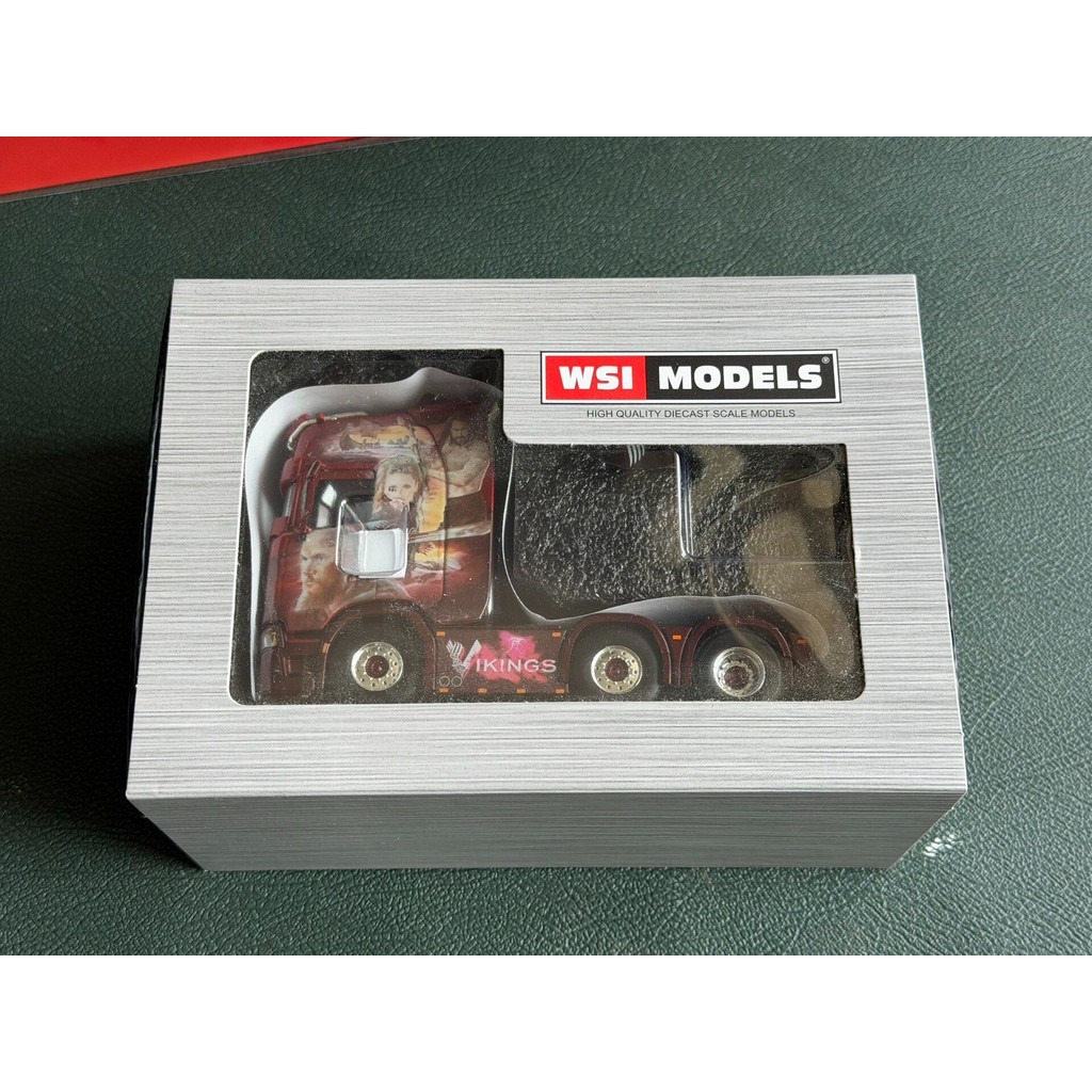 [ชุดเดียวพิมพ์นอก] WSI Scania S Highline 6x2 โมเดลรถบรรทุก Vikings Coating 1/50 Scale Truck Model Nu