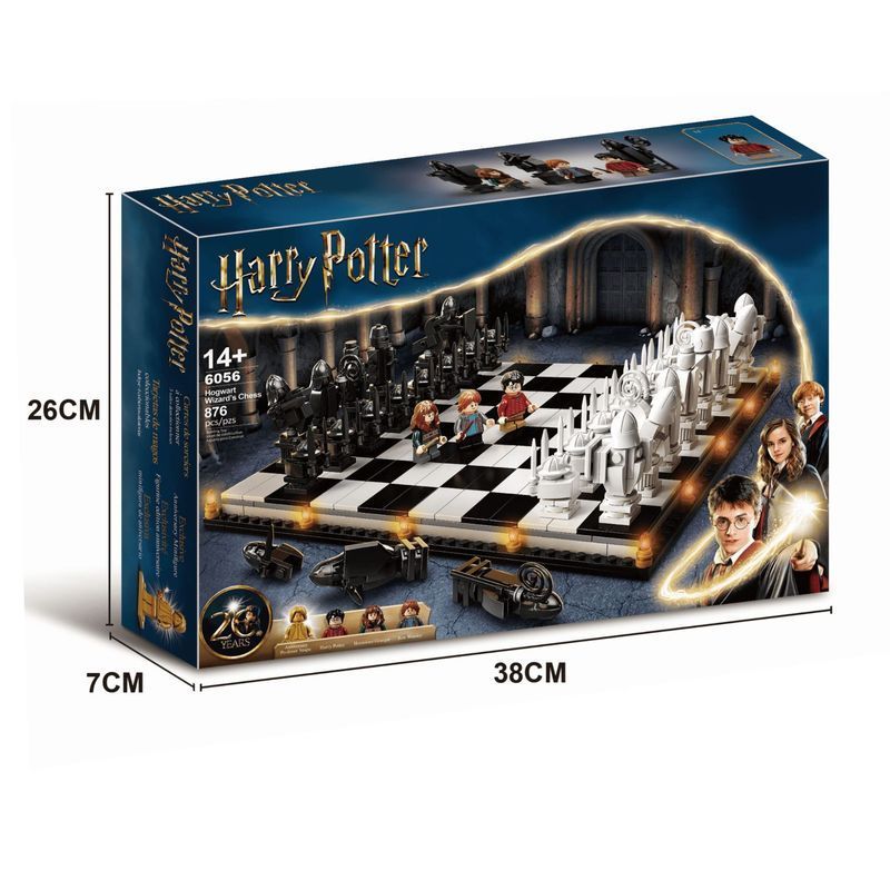 บล็อกตัวต่อที่เข้ากันได้ 76392 Wizard Checkerboard Harry Potter Hogwarts Chess ประกอบของเล่น