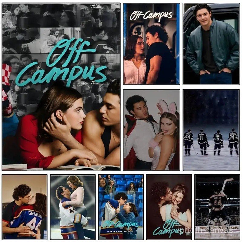 53MQ College Romance O-Off C-Campus โปสเตอร์ Self-กาวศิลปะกระดาษกันน้ําสติกเกอร์กาแฟ House Bar Room 