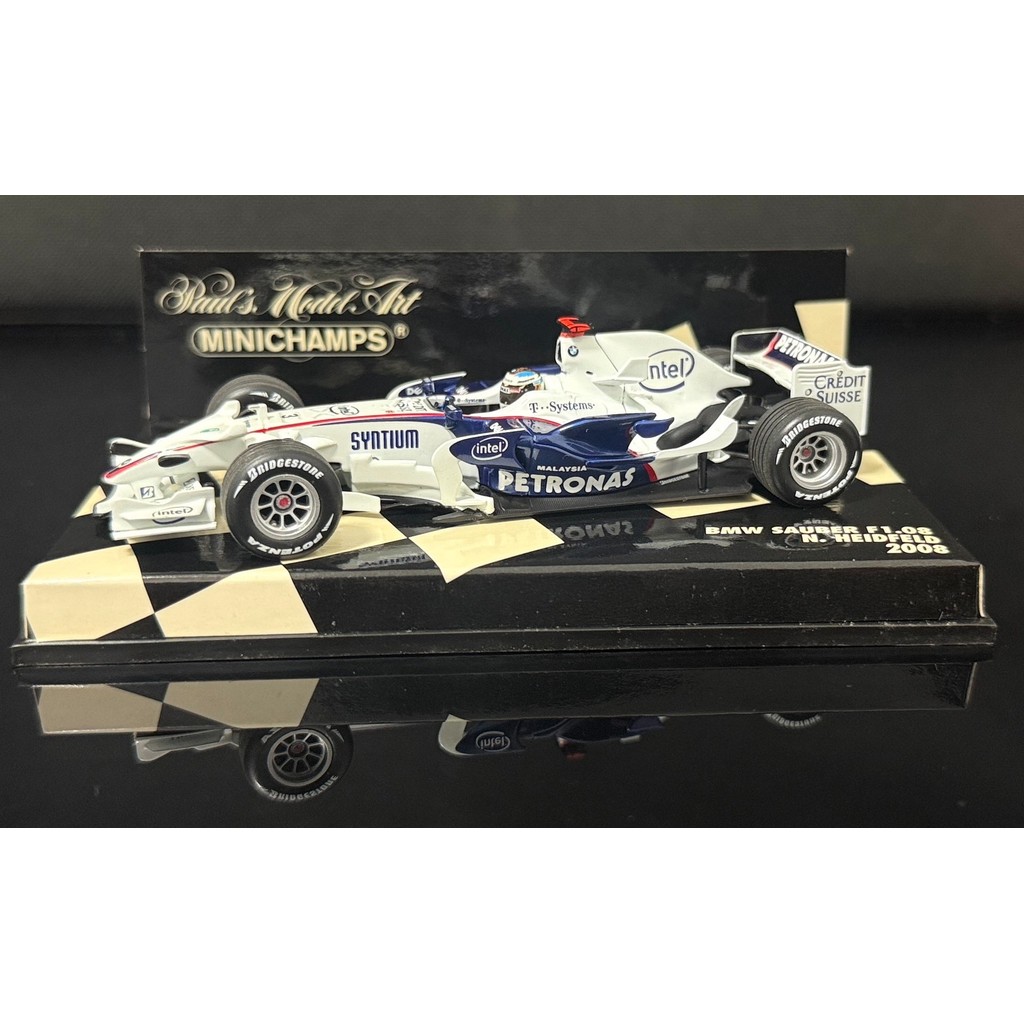 Mini Cut F1 1/43 Minichamps 1/43 BMW Sauber BMW Sauber F1.08 2008 Race Season Hyde Field Driving 1/4