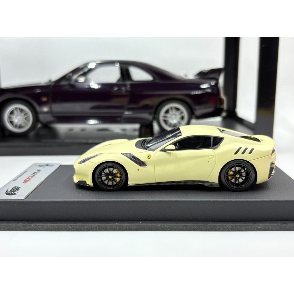 BBR F12 TDF 1/43 AVORIO MATT Matte Ivory สีขาวนําเข้าหนังสีดําพื้นหลังการจับคู่สีดีมากแบรนด์ใหม่เฉพา