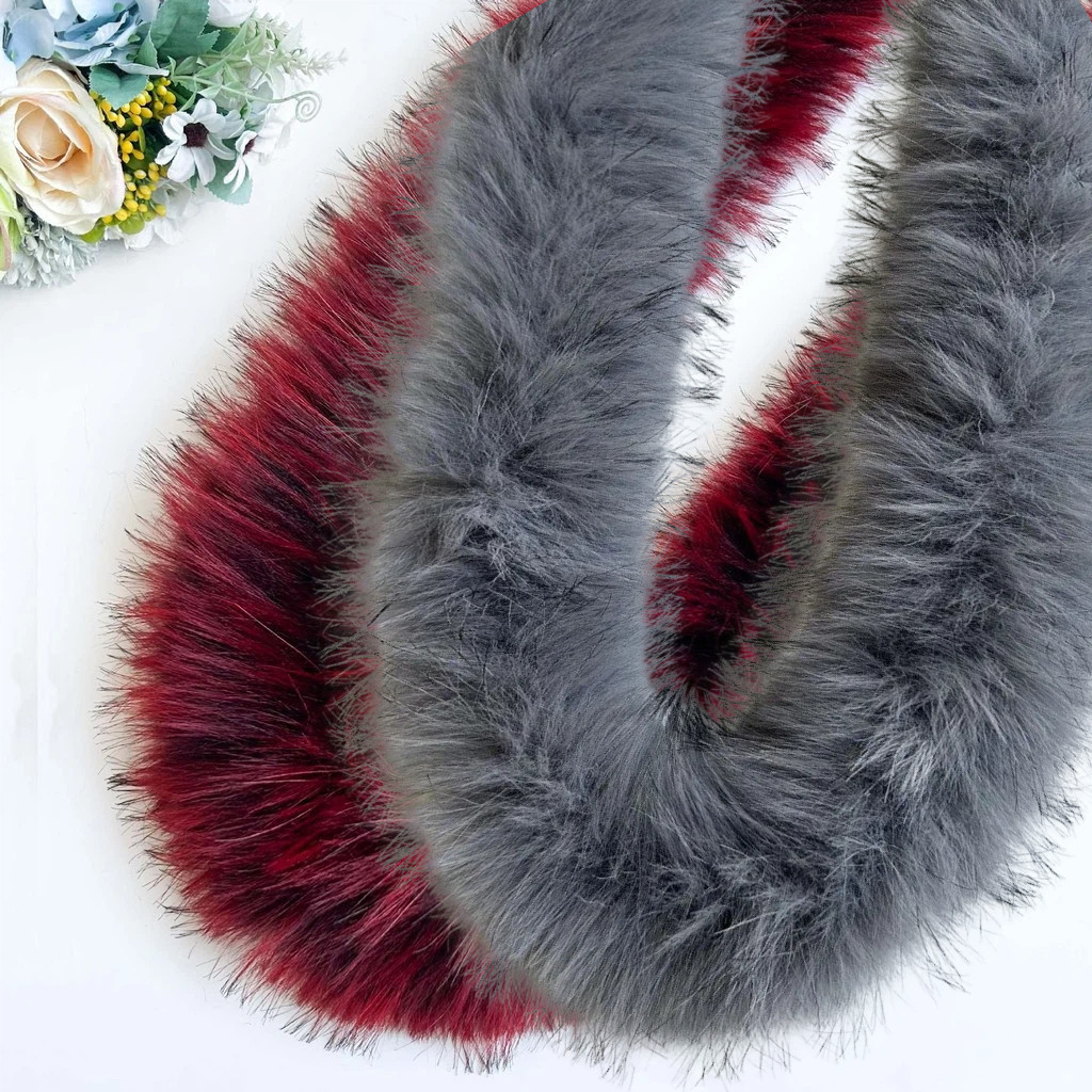 2Yards 8 ซม.ขนสัตว์ประดิษฐ์แถบสําหรับผ้าฝ้ายเบาะแจ็คเก็ตขนสัตว์ Collars Capes และ Fur Trim อุปกรณ์เส