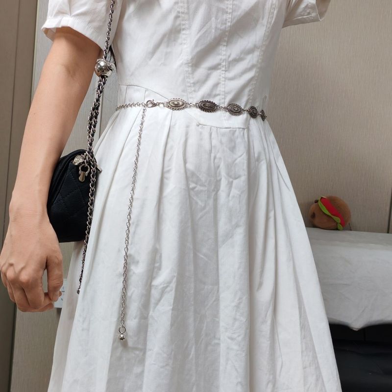 韩版* 金属合金挂钩腰链女通用Ins潮流配饰Chain Waist Chain Decoration Women'S Waist Accessories * Spicy Girl High-End F