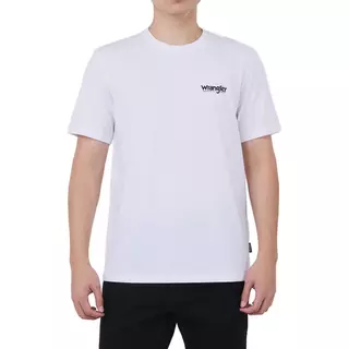 WRANGLER เสื้อยืดแขนสั้นผู้ชาย รุ่น WR SC26MTSSC01 สีขาว