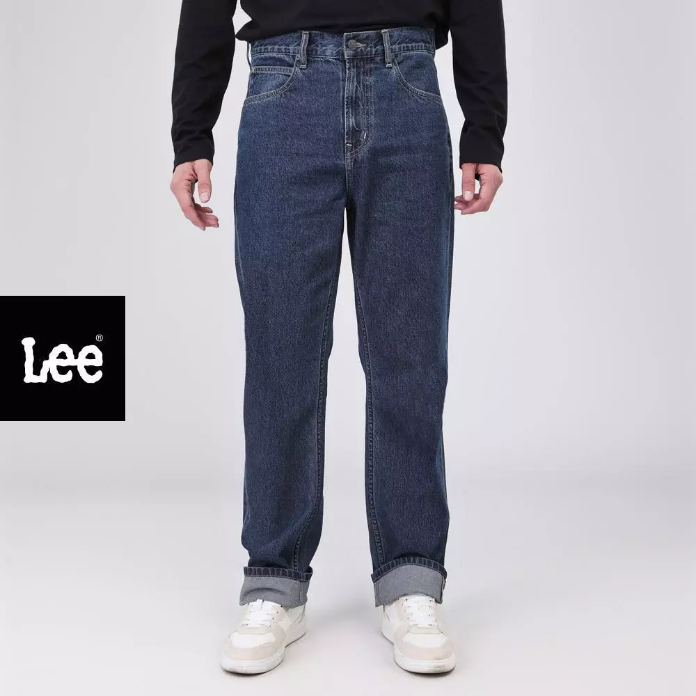 LEE กางเกงยีนส์ผู้ชาย เอวกลาง ทรงตรง Dean รุ่น LE S426MDEAF02 สียีนส์เข้ม